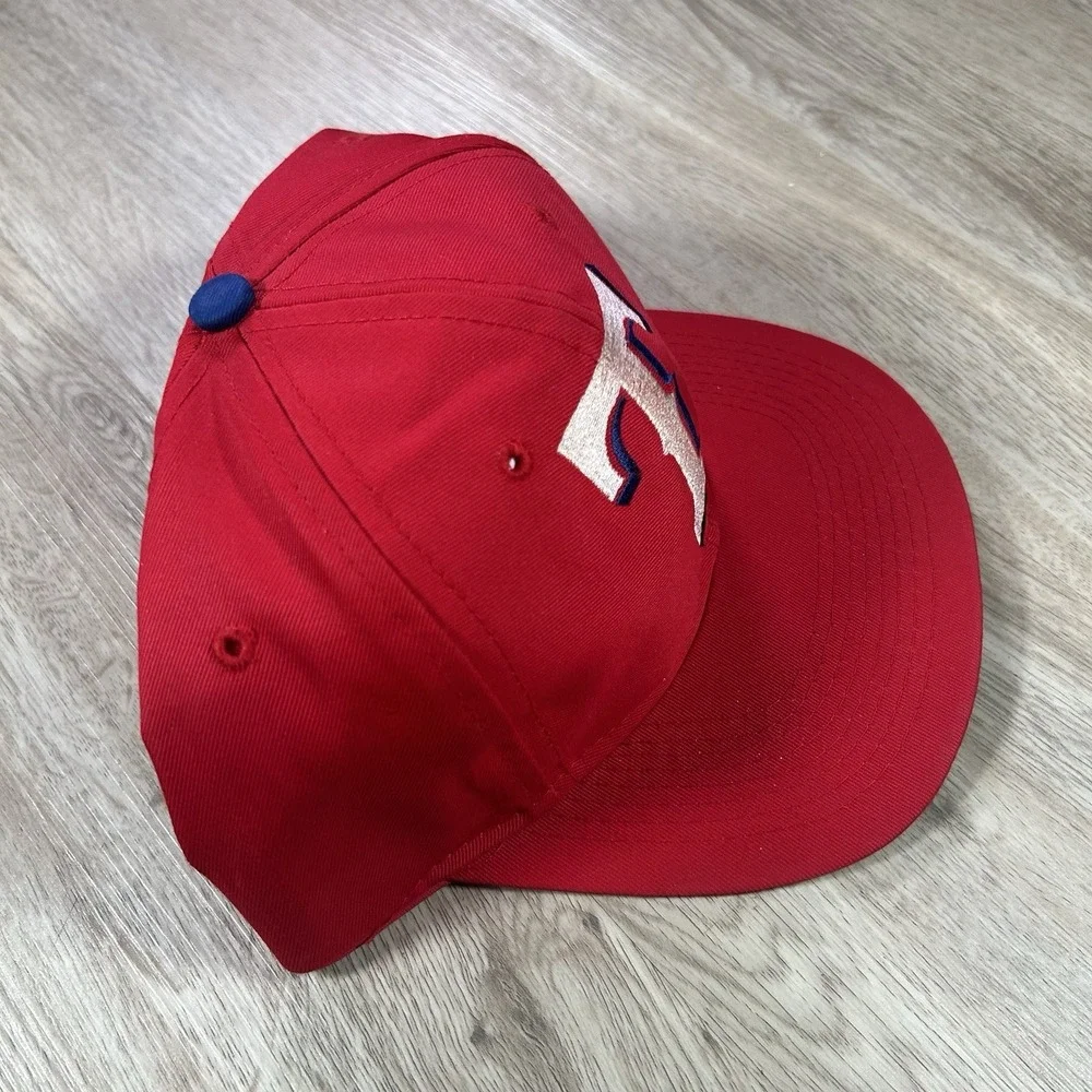 VTG Texas Rangers Snapback Hat MLB‎ Baseball Competitor Red Cap